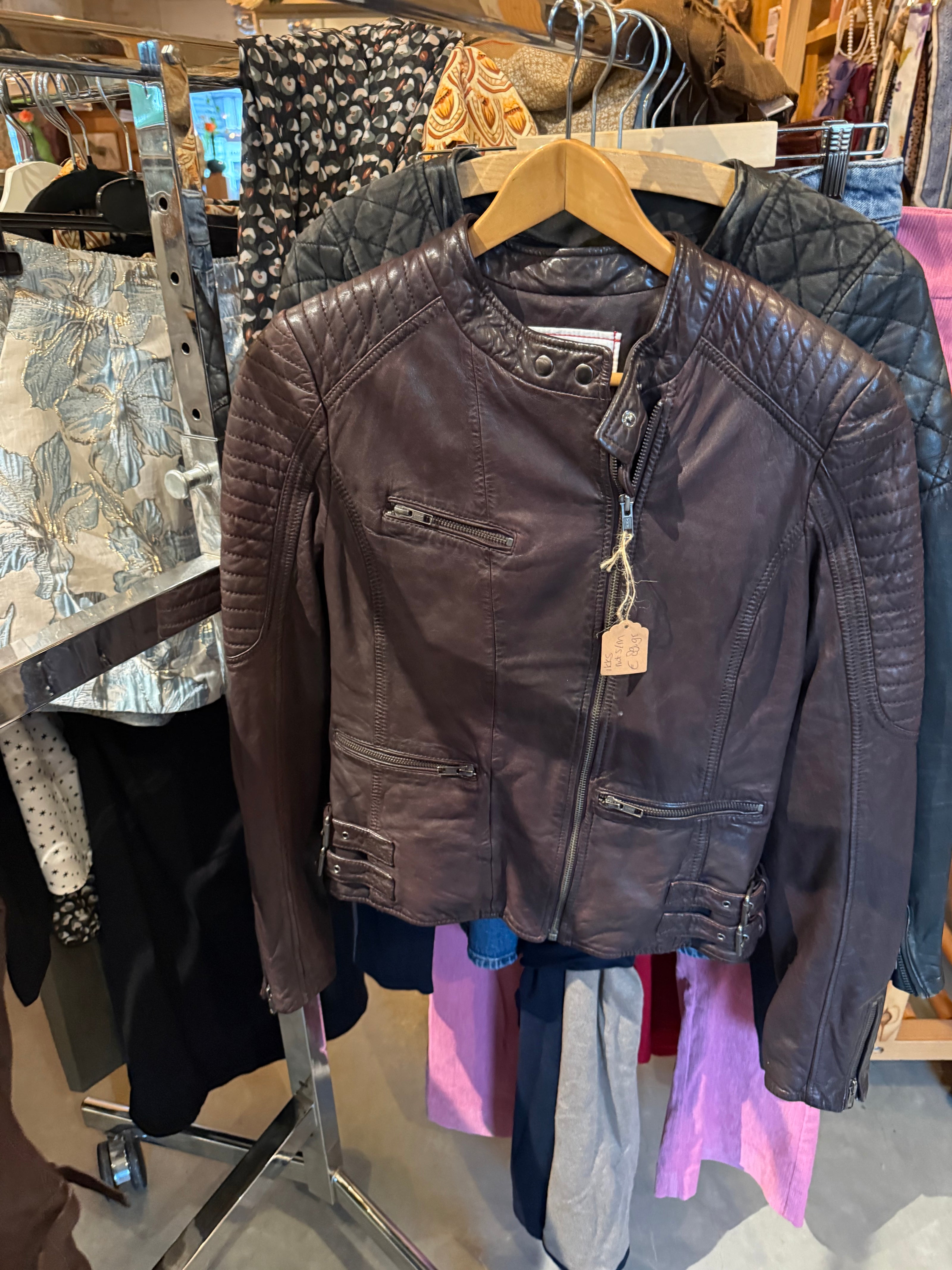 IKKS leren bikerjack – maat S