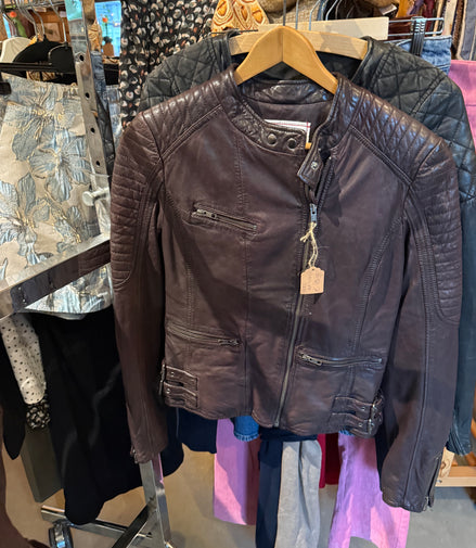 IKKS leren bikerjack – maat S