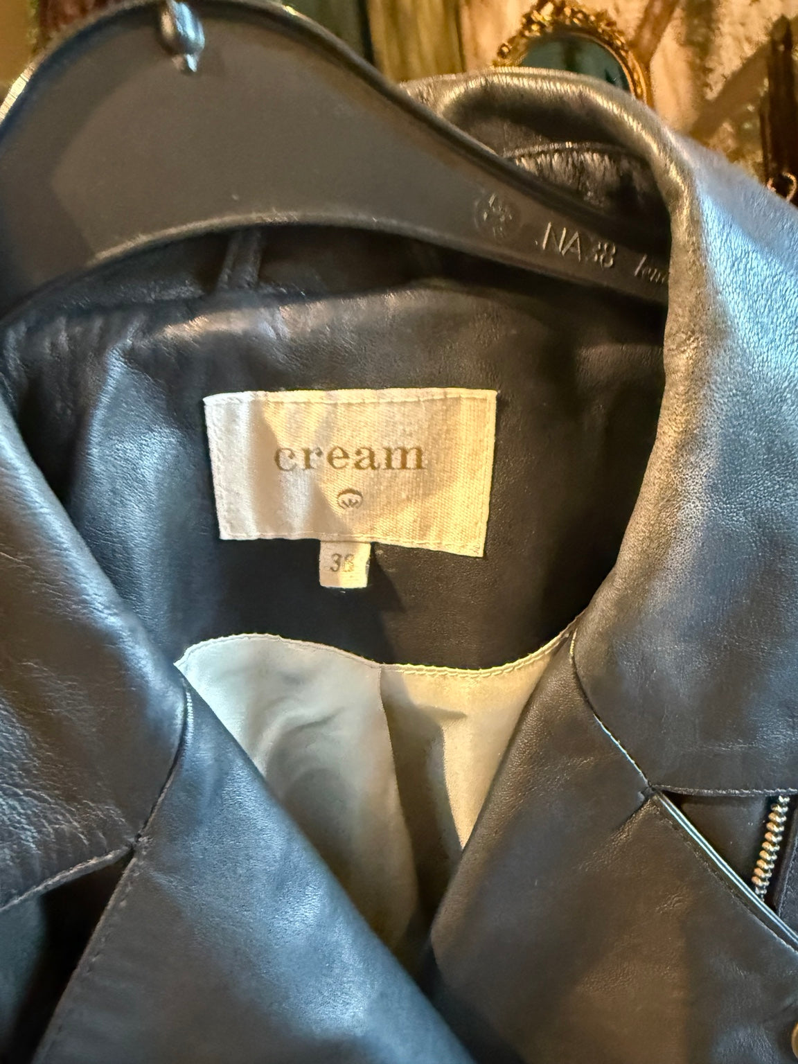 Cream bikerjack maat 38 – originele productfoto