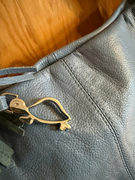 Blauwe Leren Tas