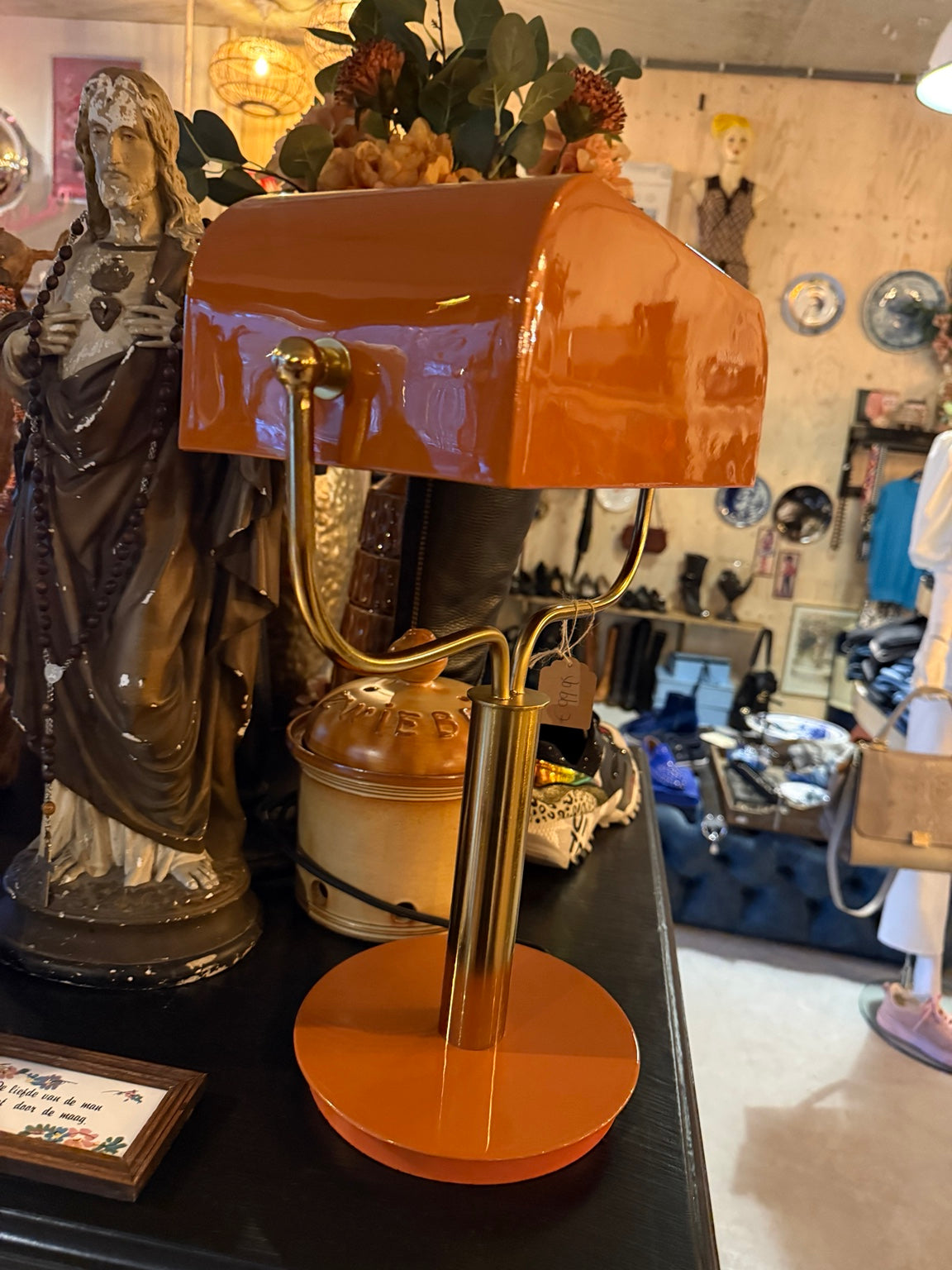 Oranje bureaulamp – originele productfoto
