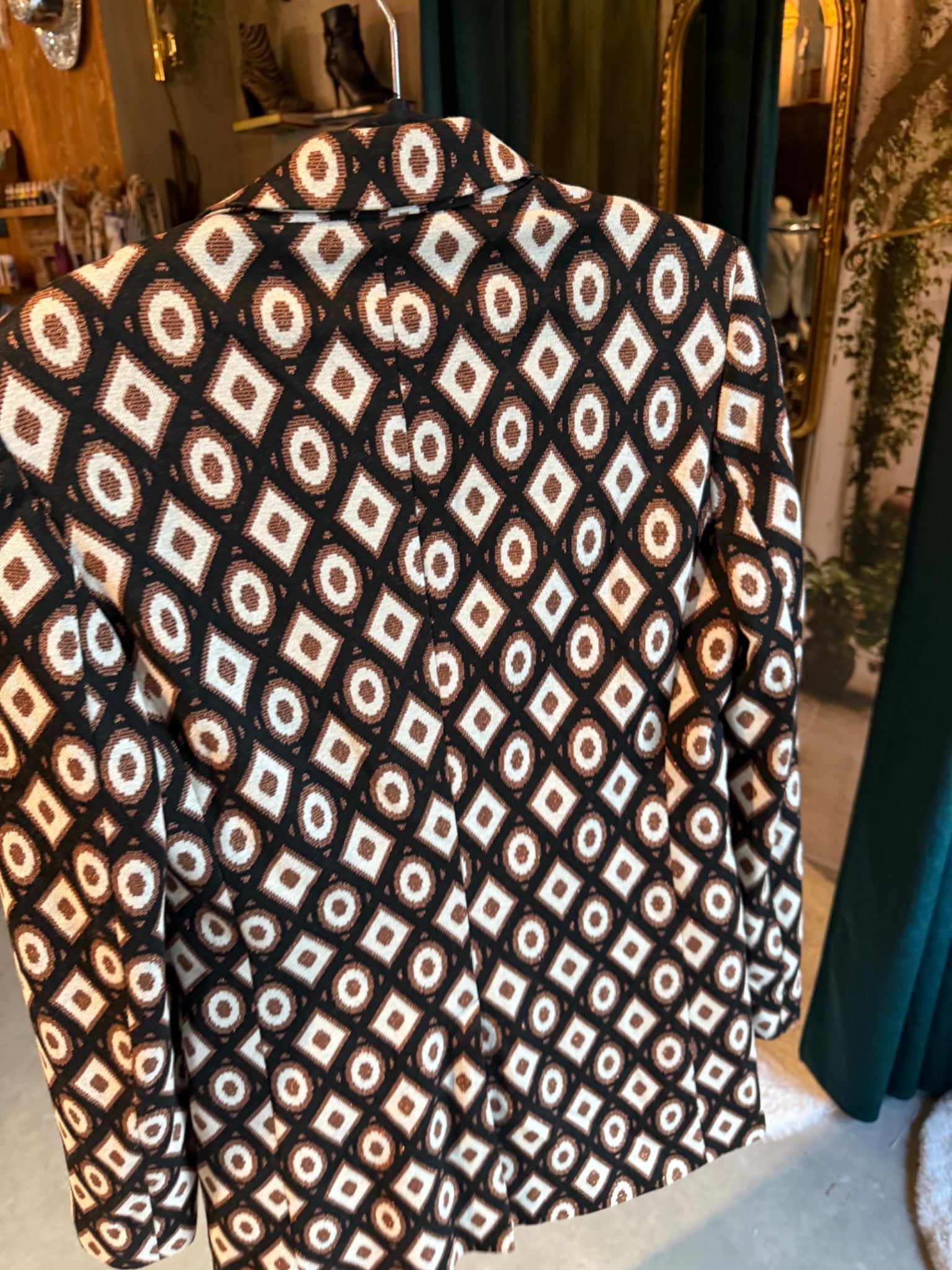 Kaos blazer met geometrische print – Italiaanse maat 42
