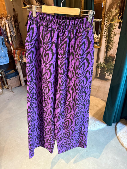 Ambika paarse broek met animalprint – maat S/M