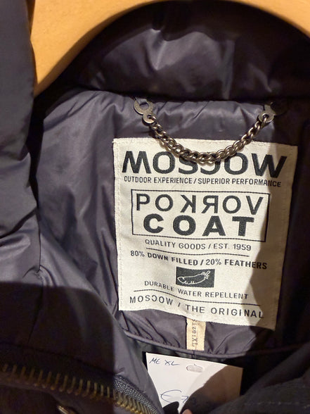 Moscow gewatteerde winterjas met bontkraag – maat XL