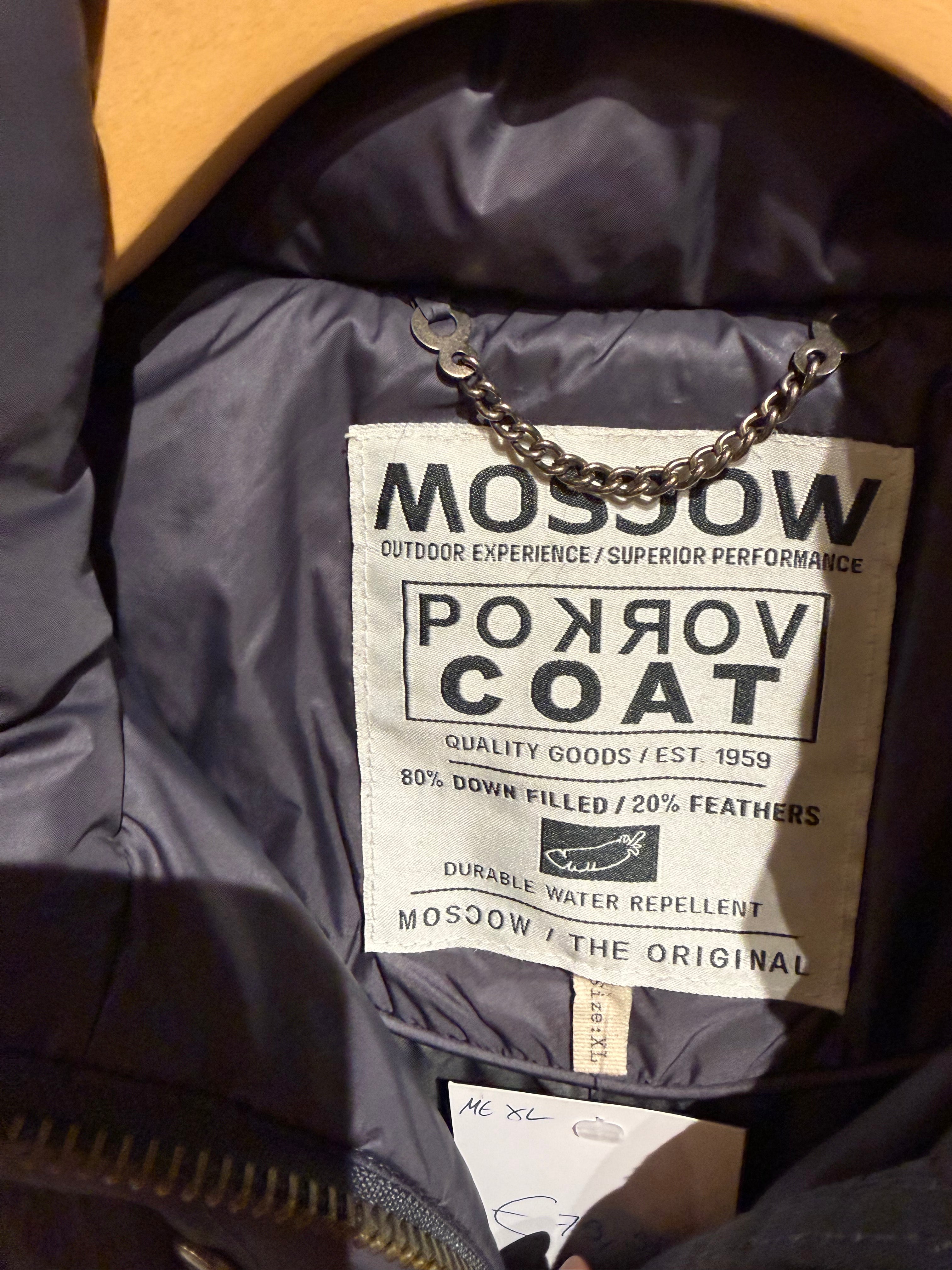 Moscow gewatteerde winterjas met bontkraag – maat XL