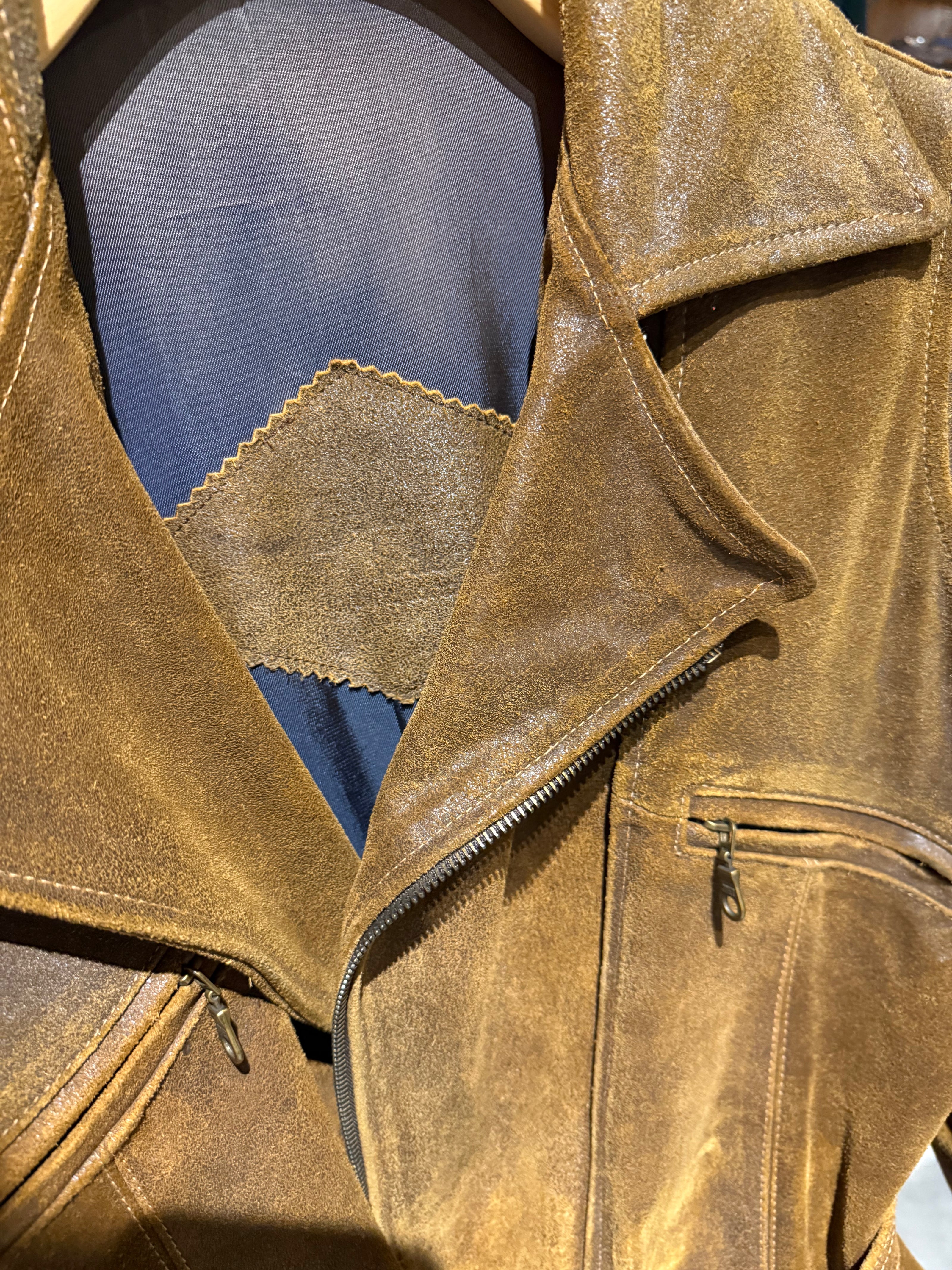 Stoere vintage leren jas van&nbsp;Bella Leder