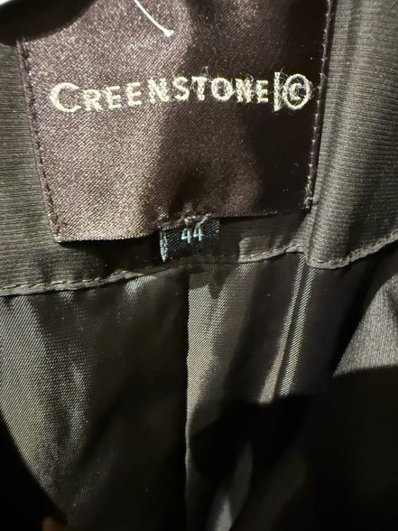Creenstone lange gewatteerde jas met ceintuur – taupe