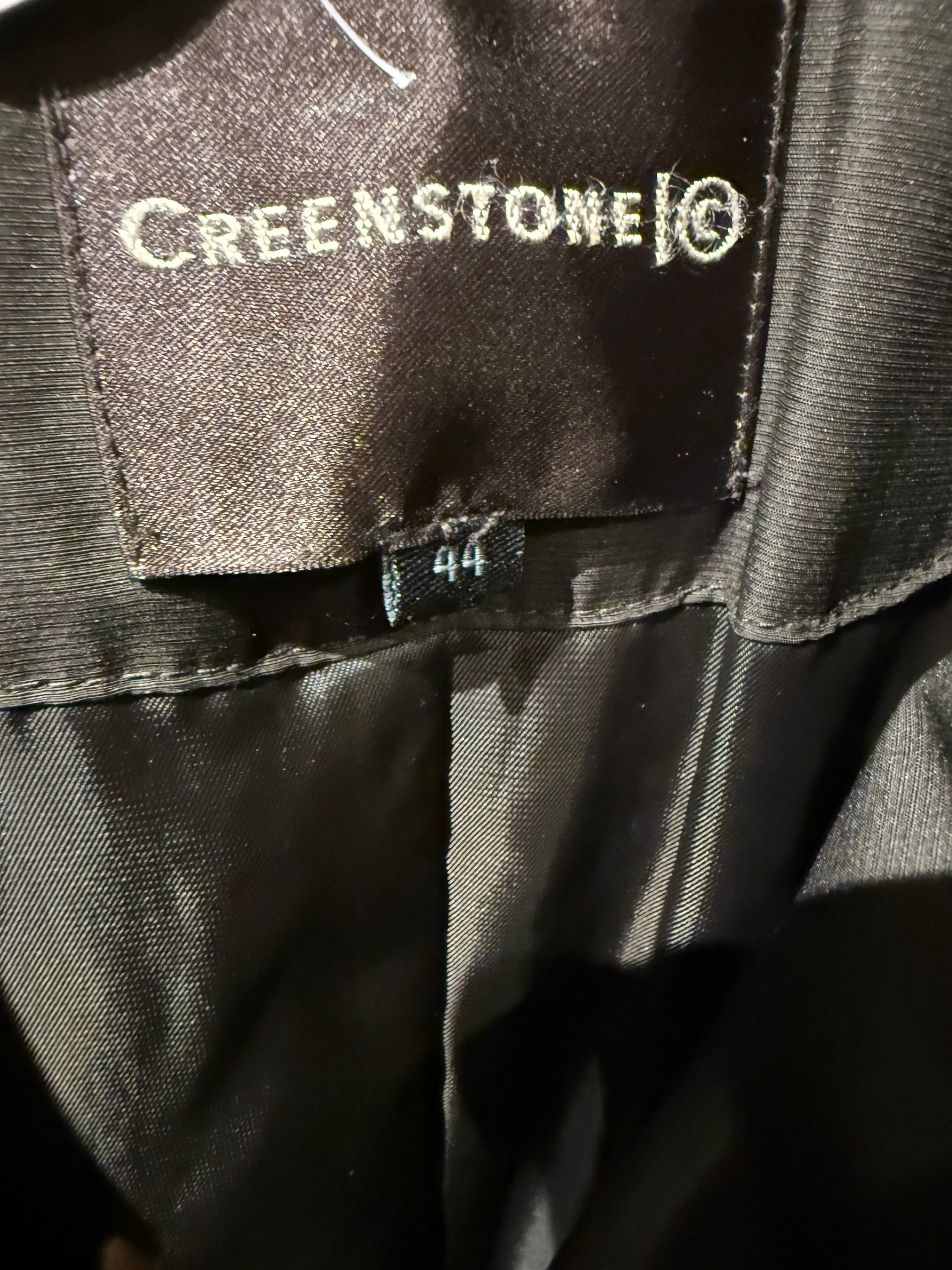 Creenstone lange gewatteerde jas met ceintuur – taupe