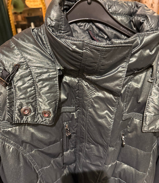 Peuterey metallic gewatteerde winterjas met ceintuur