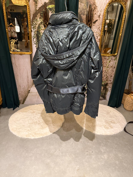 Peuterey metallic gewatteerde winterjas met ceintuur