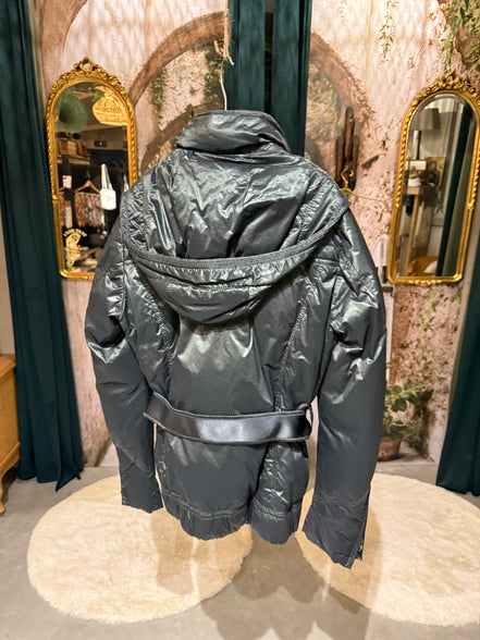 Peuterey metallic gewatteerde winterjas met ceintuur
