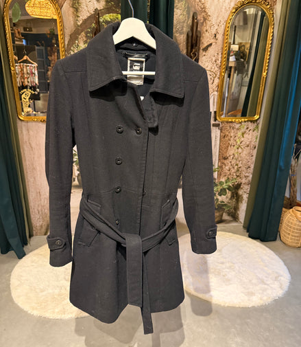 G-Star RAW wollen mantel met ceintuur