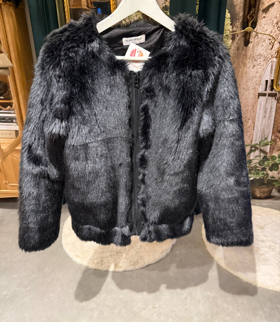 Faux fur jas van Glamorous