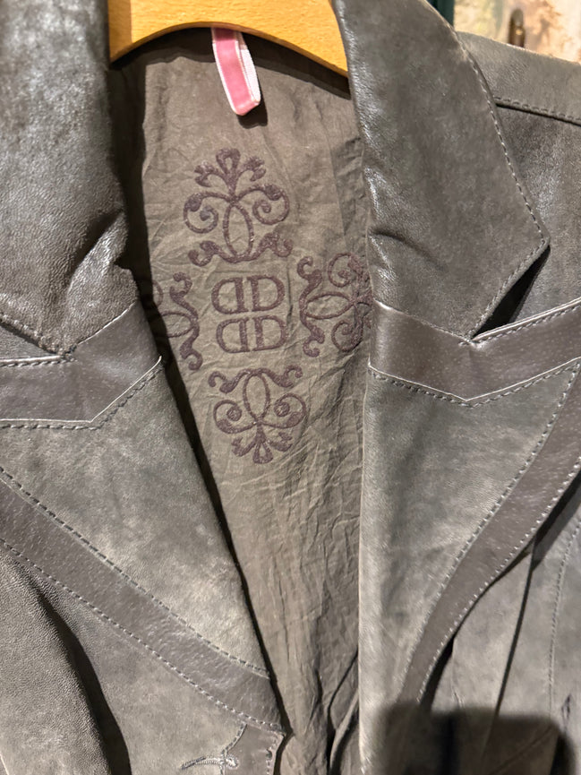 Elegante leren blazer van Donna D