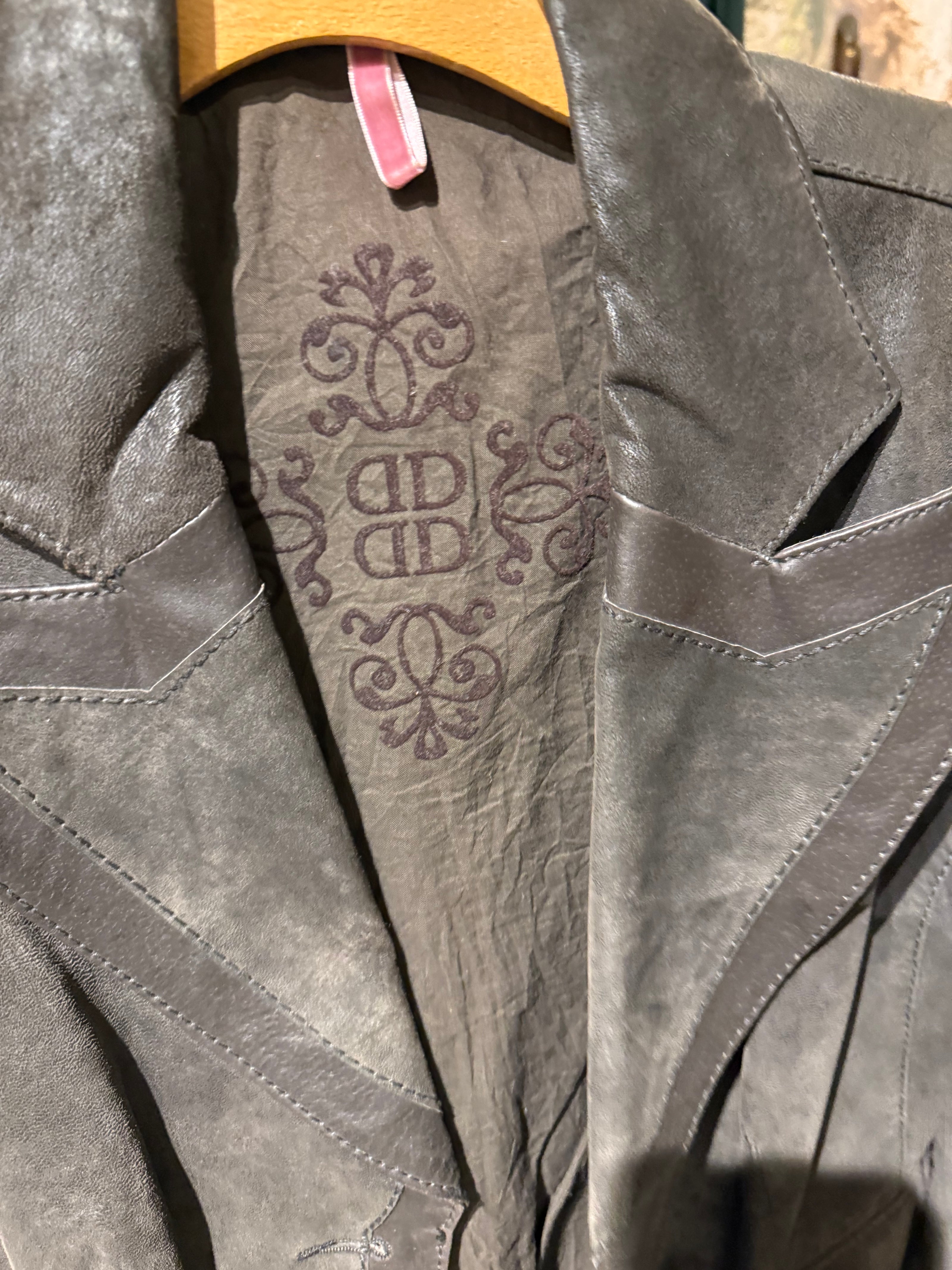Elegante leren blazer van Donna D