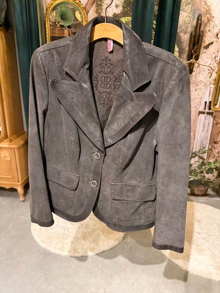 Elegante leren blazer van Donna D