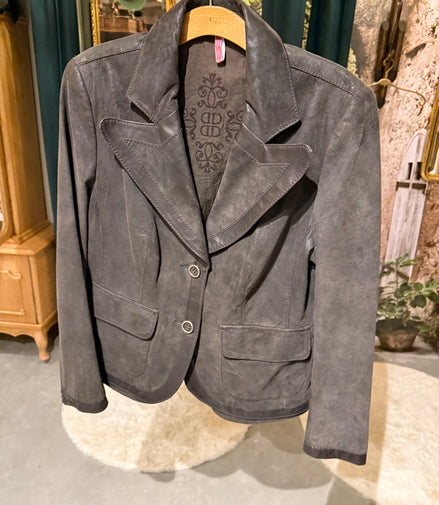 Elegante leren blazer van Donna D