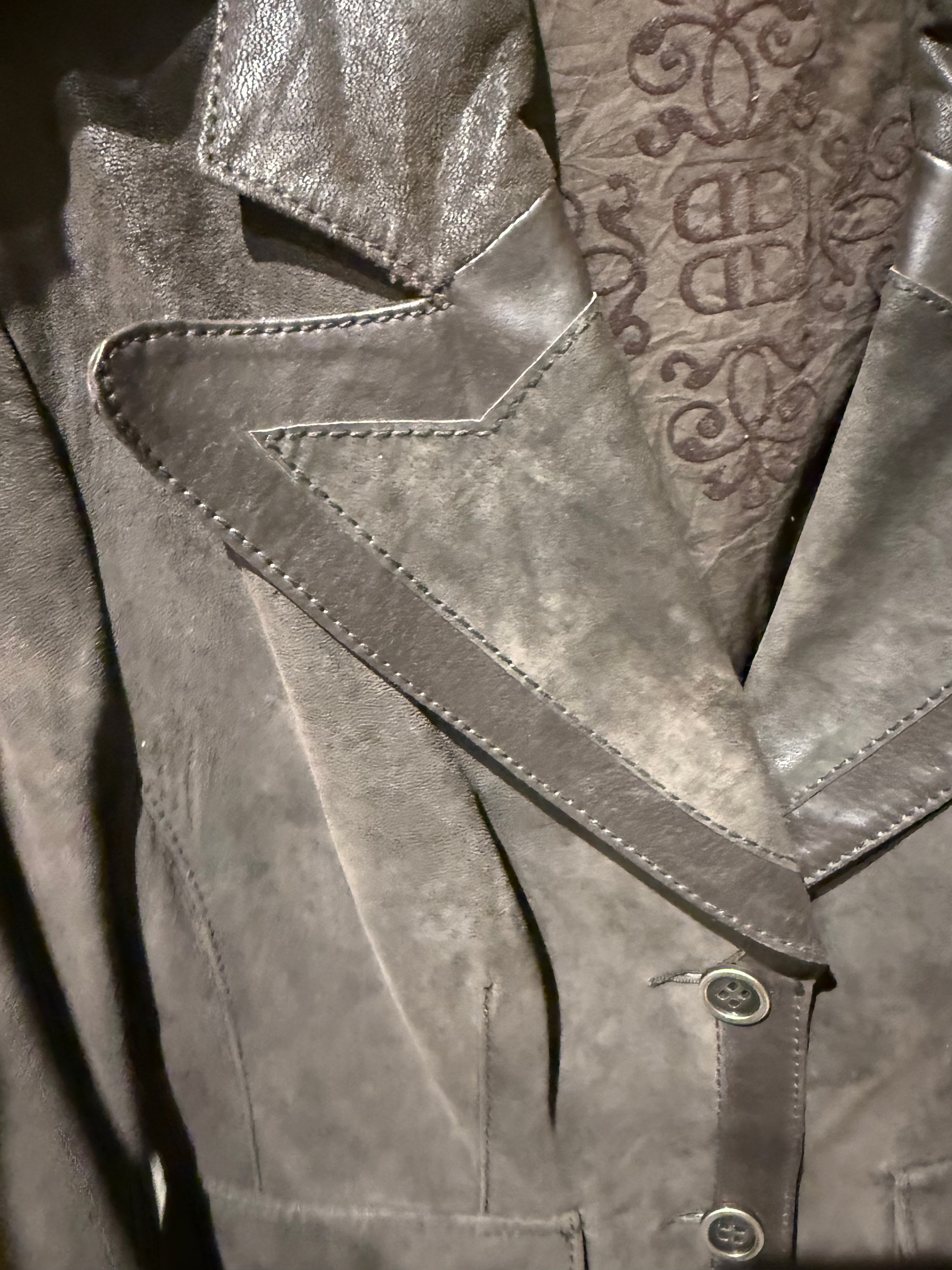 Elegante leren blazer van Donna D