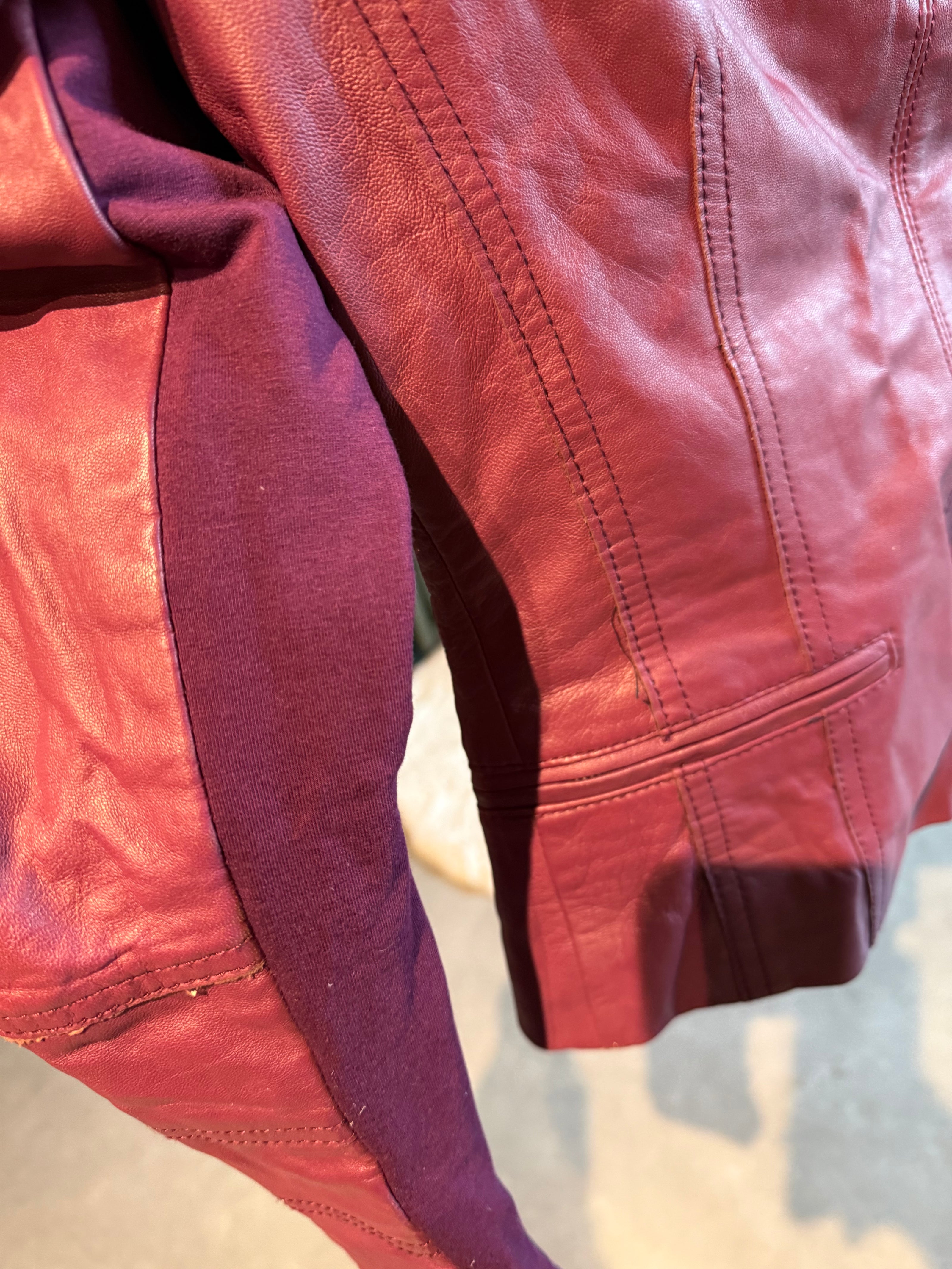 Ginger leren jas – maat XS