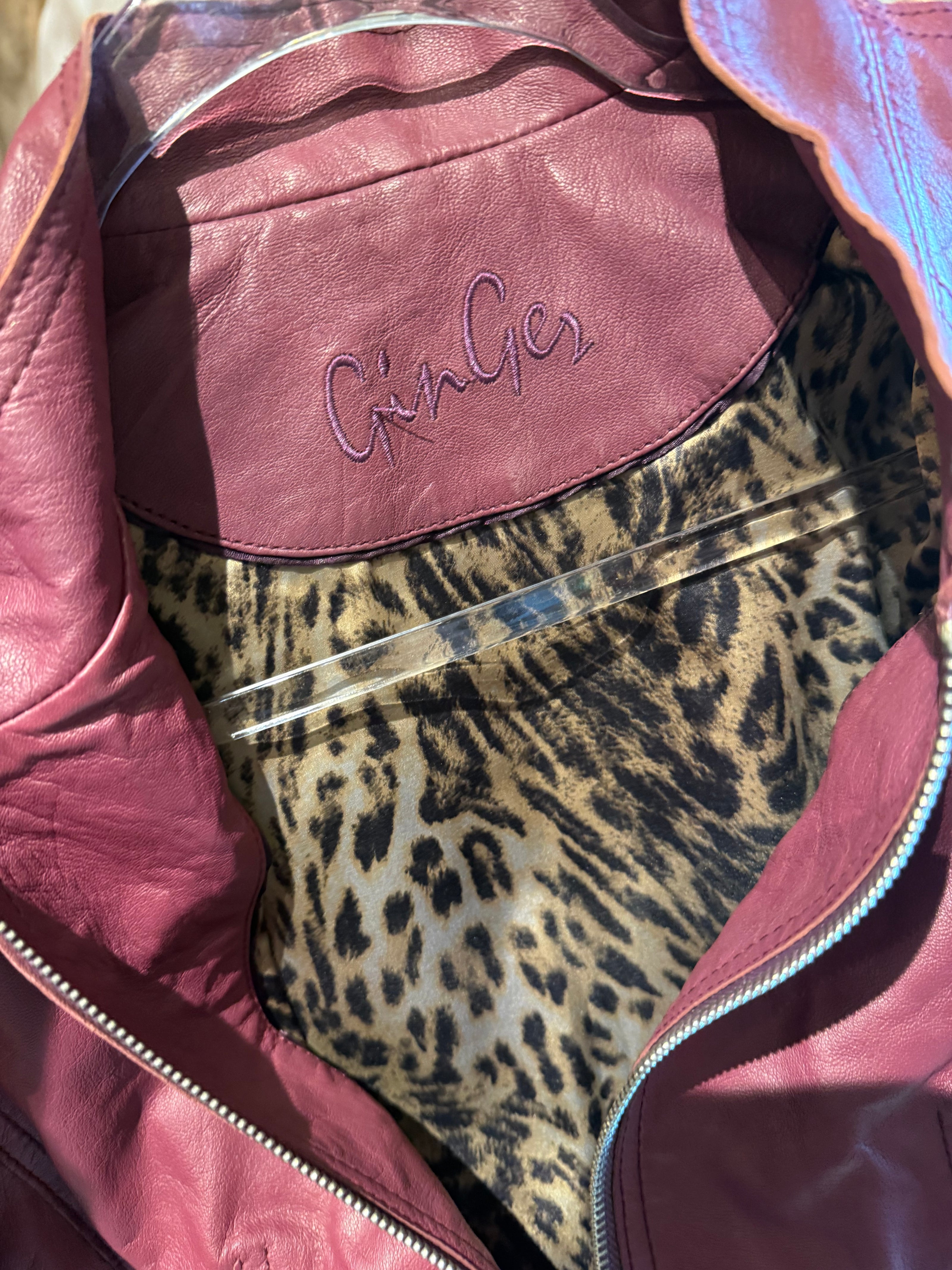 Ginger leren jas – maat XS