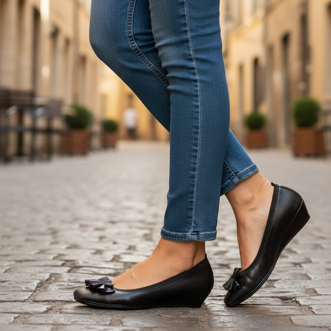 Hispanitas leren pumps/wedges – maat 38