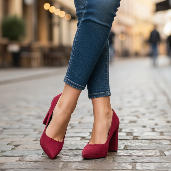 Lodi Pumps Rood Suède – Maat 39
