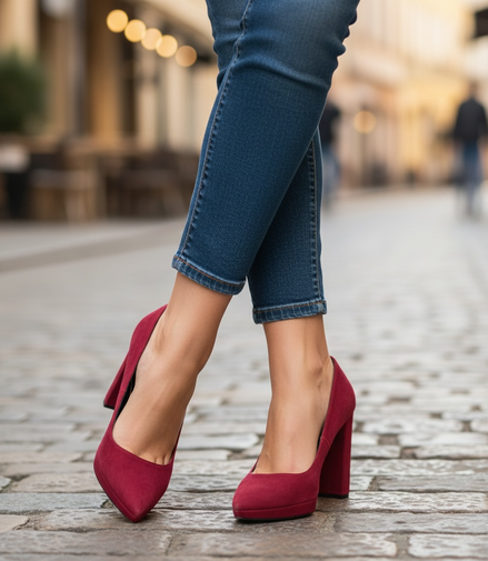 Lodi Pumps Rood Suède – Maat 39