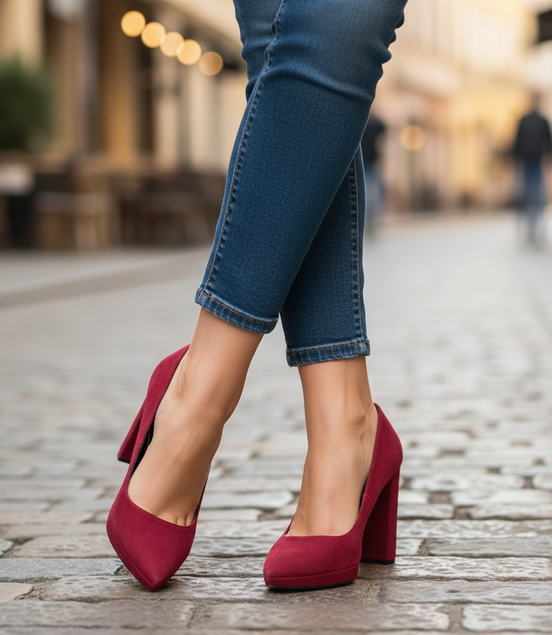 Lodi Pumps Rood Suède – Maat 39