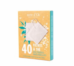Terre d’Oc – Papieren theefilters – 40 stuks, 7 × 9 cm