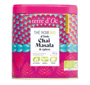 Terre d’Oc – Biologische zwarte thee Chai Masala uit India – 100 g