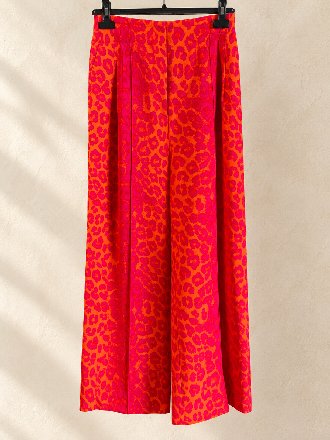 Alix broek met oranje roze panterprint