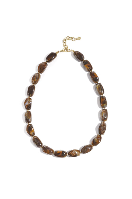 Ketting met organische kralen
