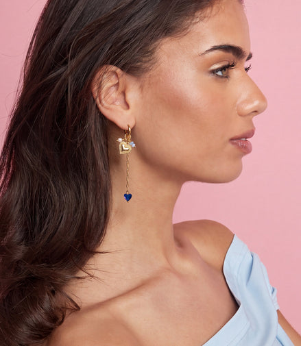 Elegant Gold Heart Loop Earrings for Women