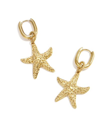 Elegant Starfish Drop Earrings for Women, Silver & Gold