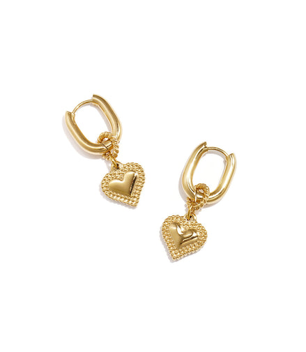 Elegant Heart-Shaped Drop Earrings for Women