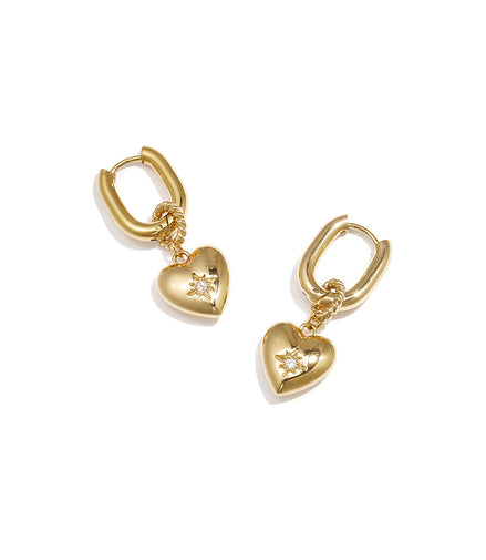 Elegant Heart-Shaped Drop Earrings for Everyday Glam