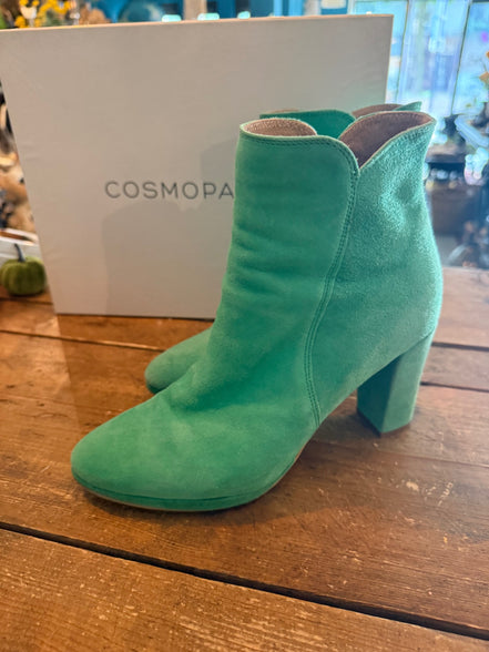 Cosmoparis groene enkellaarsjes met blokhak – maat 38