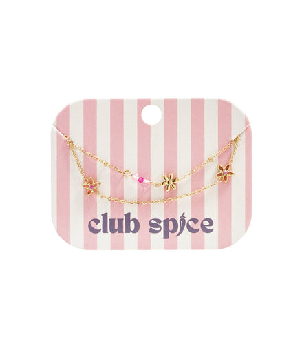 14K Gold Plated Crystal Charm Bracelet for Women