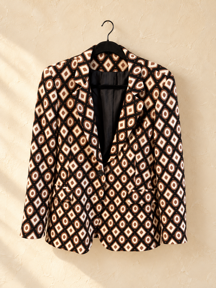 Kaos blazer met geometrische print – Italiaanse maat 42