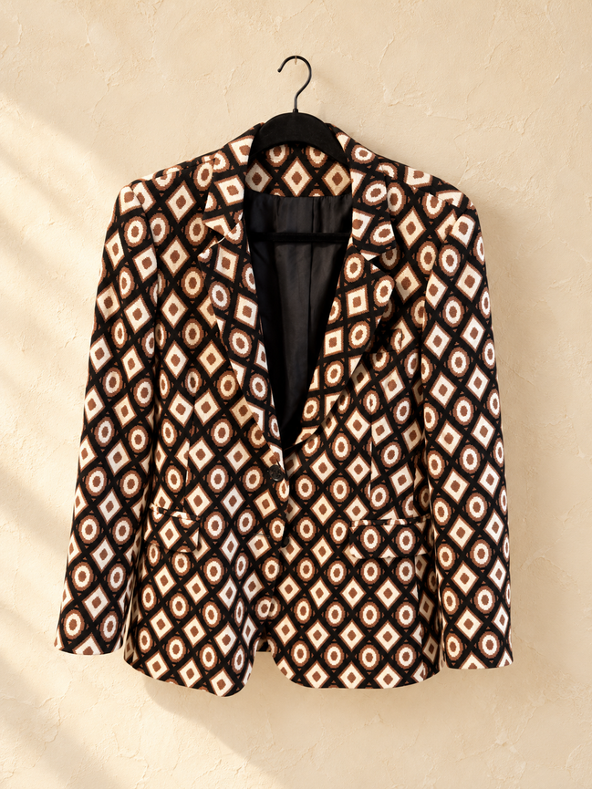 Kaos blazer met geometrische print – Italiaanse maat 42