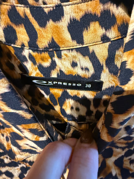 Expresso jurk met panterprint maat 38 – merklabel