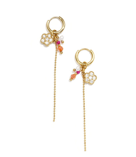 Elegant Gold Color Beaded Earrings for Women