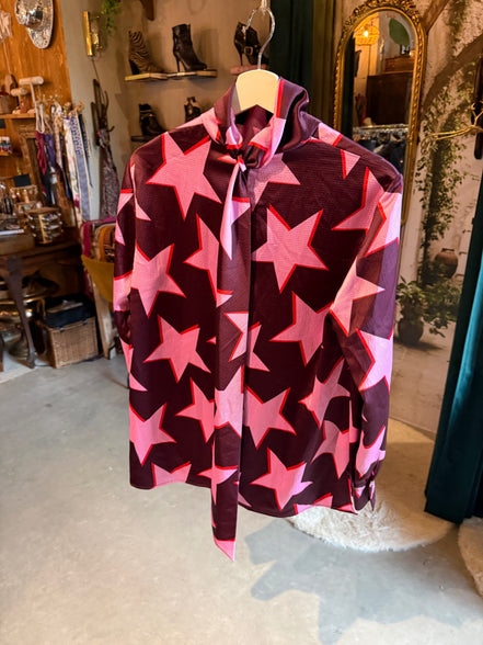 HUGO blouse met sterrenprint – voorkant