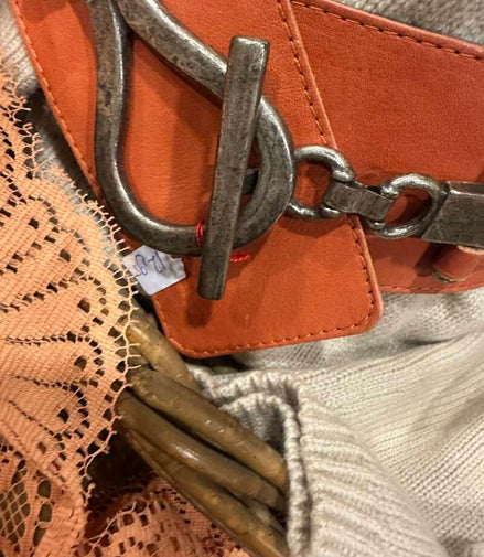 Leren brede riem — 95