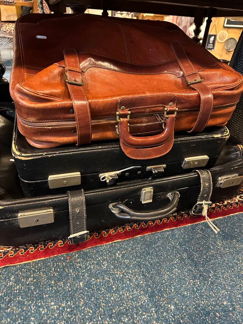 Vintage leren koffers