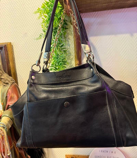 Zwart leren Hogan tas — Hogan