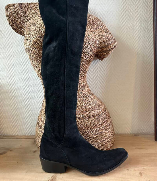 Suede over-the-knee boots — 37.5