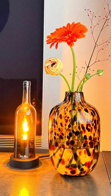 MaBe gerecycelde wijnfles lamp