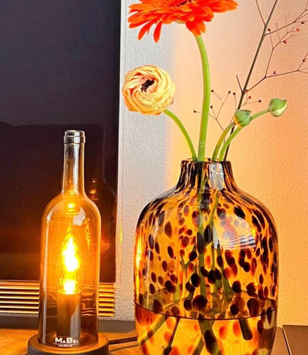 MaBe gerecycelde wijnfles lamp