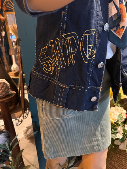 Levi’s jeansjack met borduursels maat L